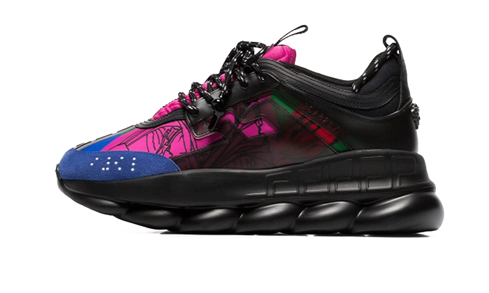 Chain Reaction Blue Black Fuchsia