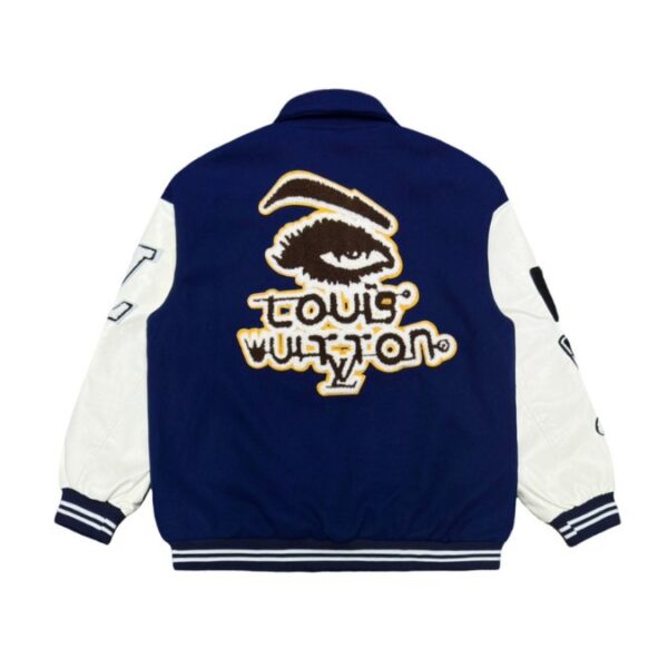 LV Jacket Blue White Patches