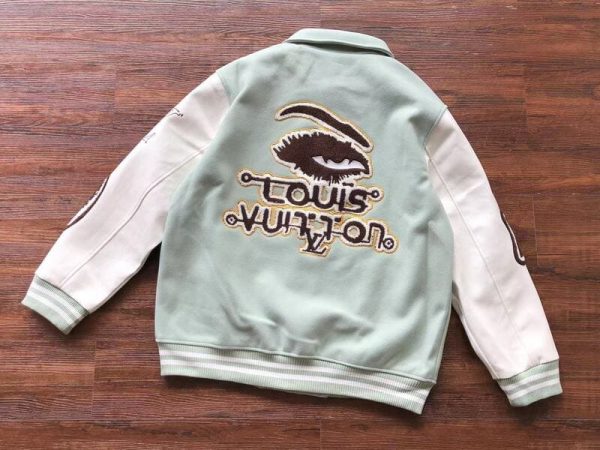 LV Jacket Leather and Wool Varsity