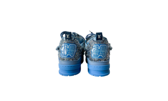 Skate Blue Denim Monogram Crystal