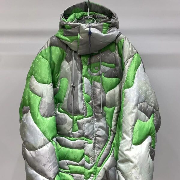 LV Jacket Patchworked Portrait Puffer