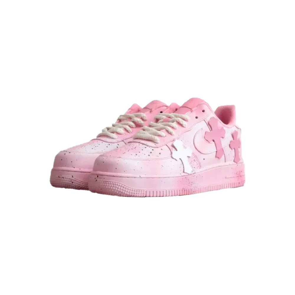 AF1 Pink Chrome Heart