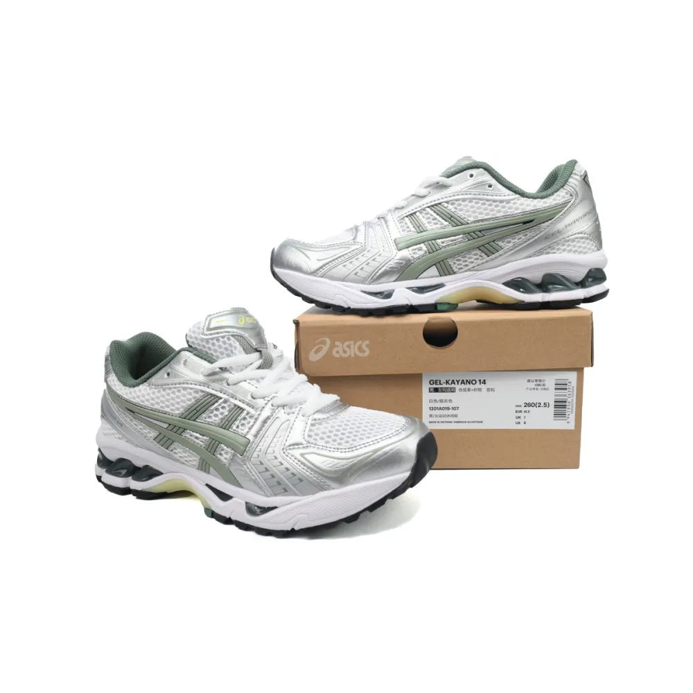 ASCS Gel-Kayano 14 White Pure Silver Slate Grey Sage