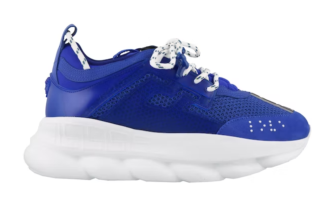 Chain Reaction Blue Mesh Rubber Suede