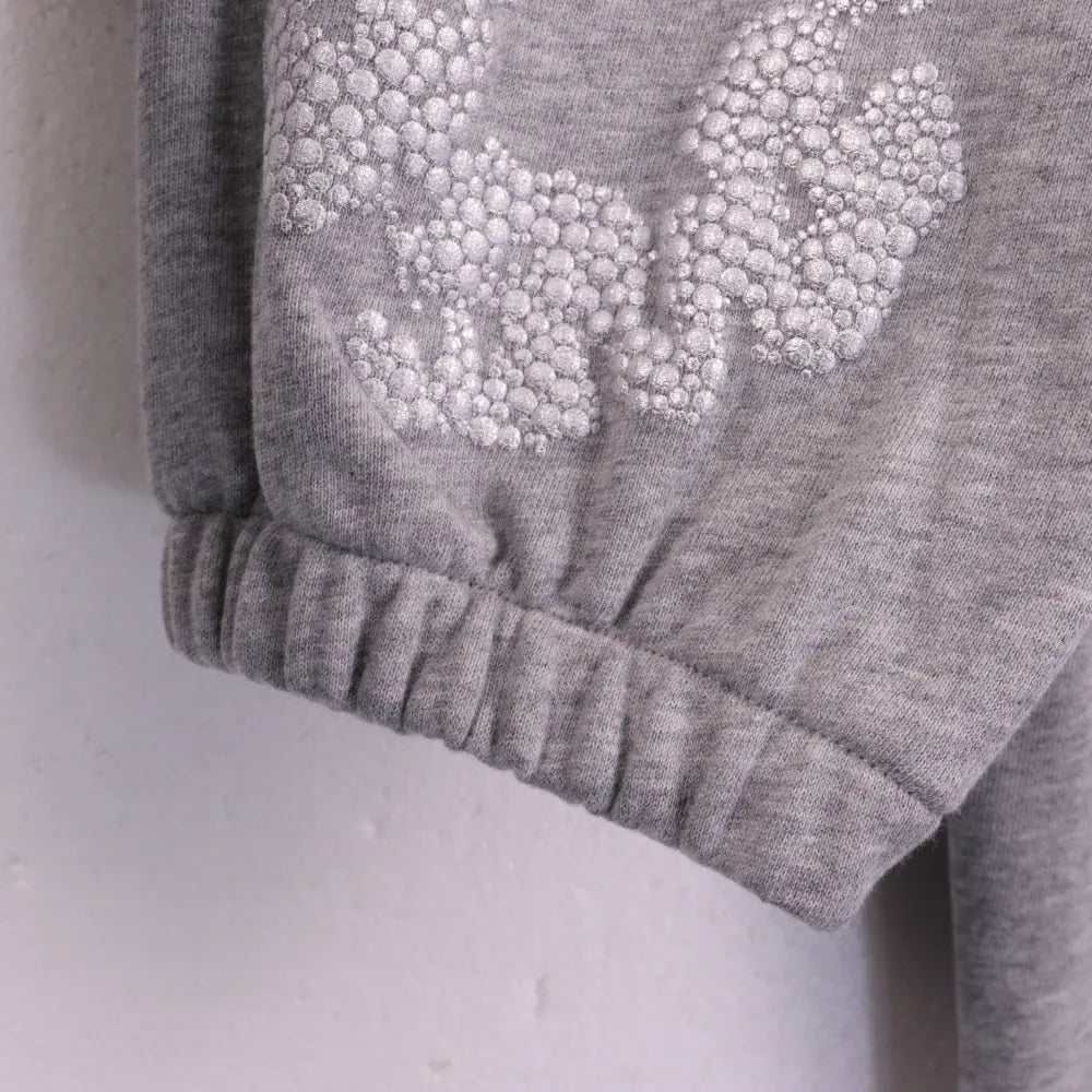 DNM TRS Cashmere Swarovski Cotton Wreath Zip Hoodie & Sweatpant Set