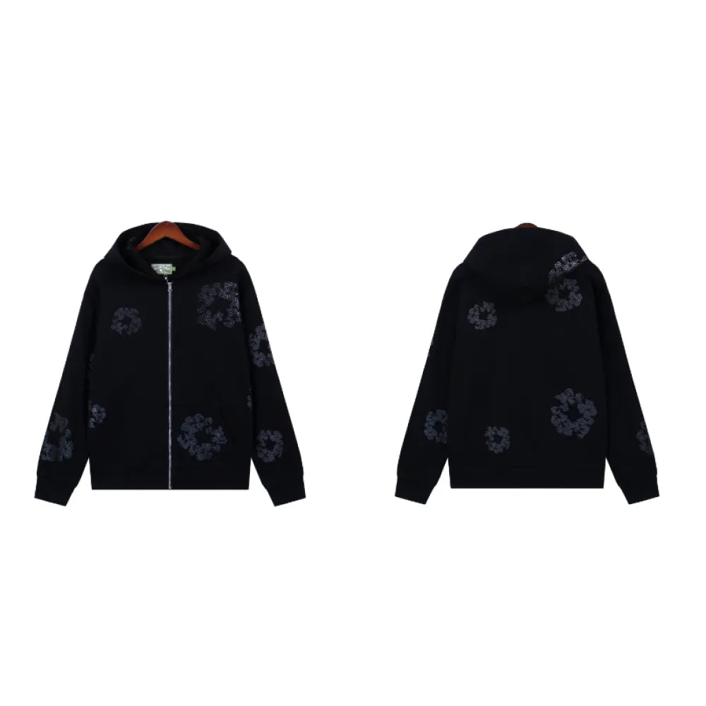 DNM TRS Cashmere Swarovski Cotton Wreath Zip Hoodie & Sweatpant Set