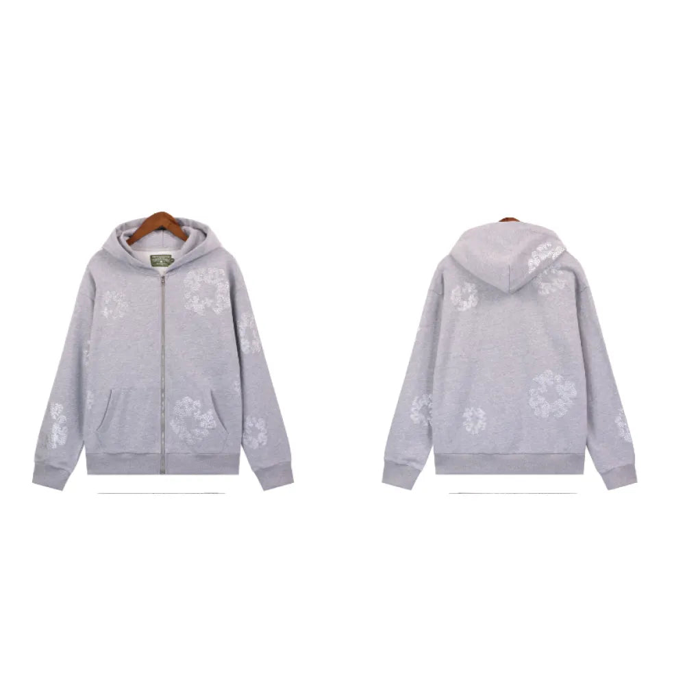 DNM TRS Cashmere Swarovski Cotton Wreath Zip Hoodie & Sweatpant Set