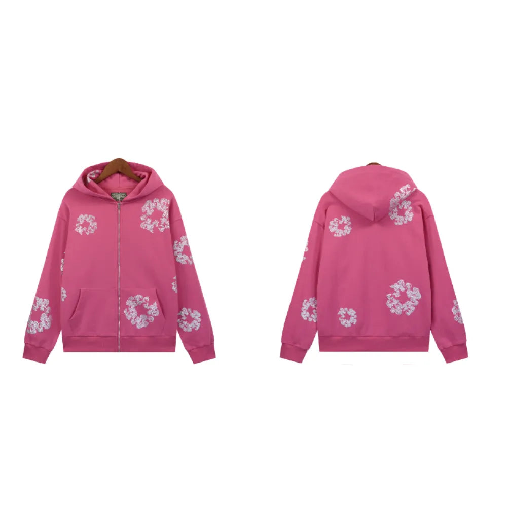 DNM TRS Cashmere Swarovski Cotton Wreath Zip Hoodie & Sweatpant Set