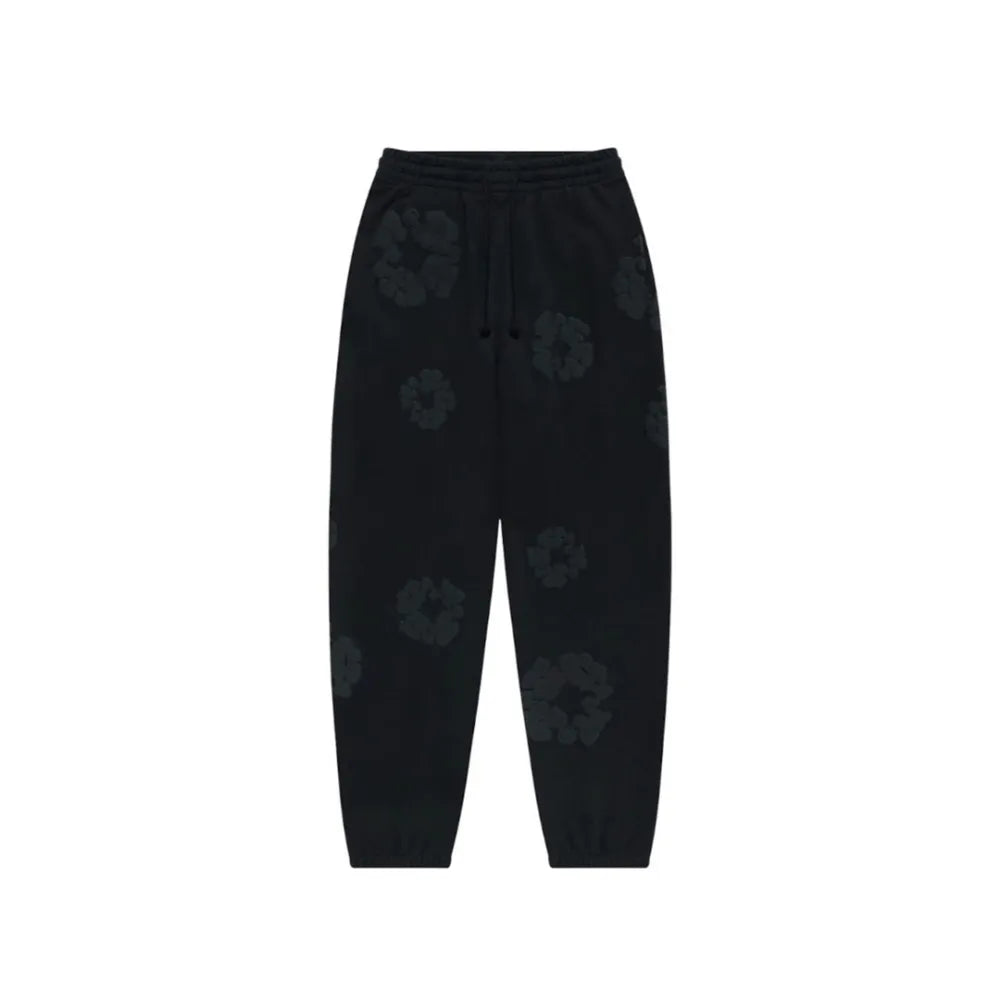 DNM TRS Cotton Wreath Sweatpants Black Monochrome