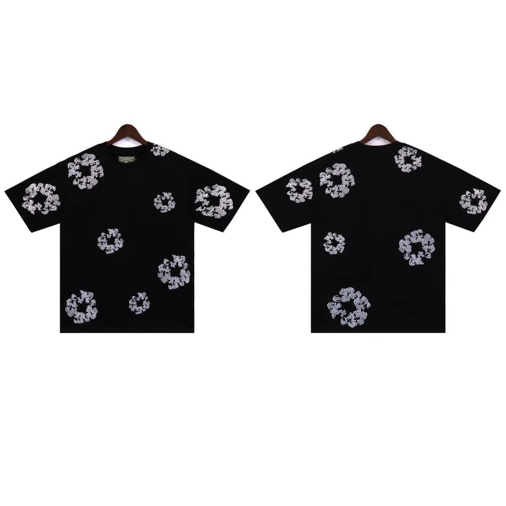 DNM TRS Glitter Patch Floral Print