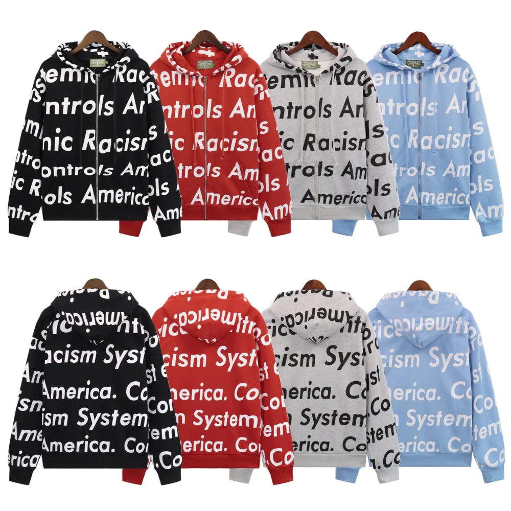 DNM TRS x Arthur Jafa Systemic Racism Controls America Zip Up Hoodie