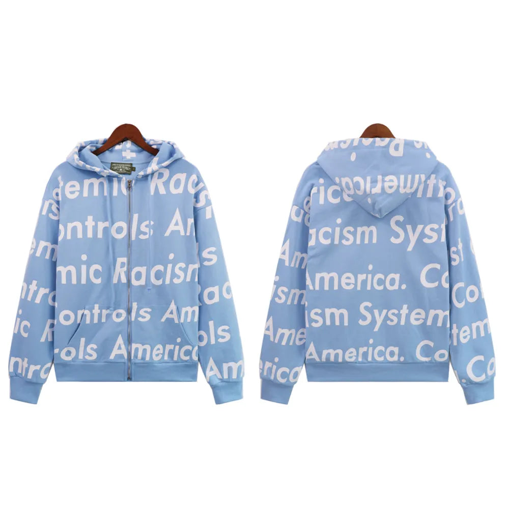 DNM TRS x Arthur Jafa Systemic Racism Controls America Zip Up Hoodie