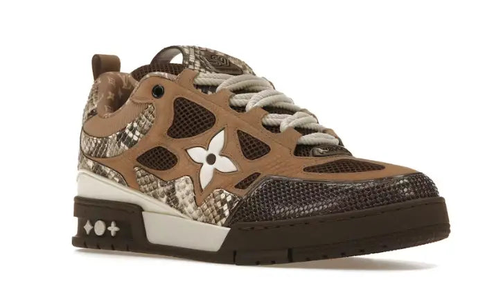 LV SKATE BROWN SNAKESKIN