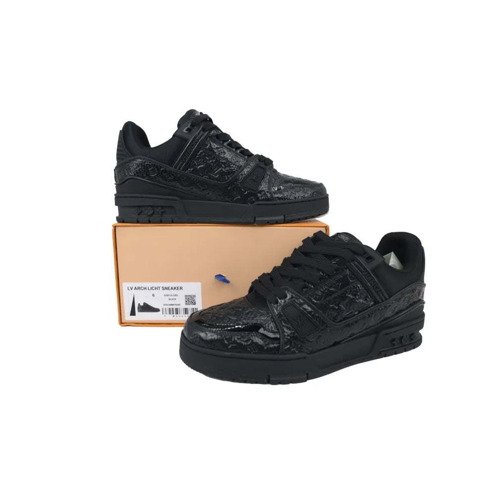 LV Black Lychee Patent Leather