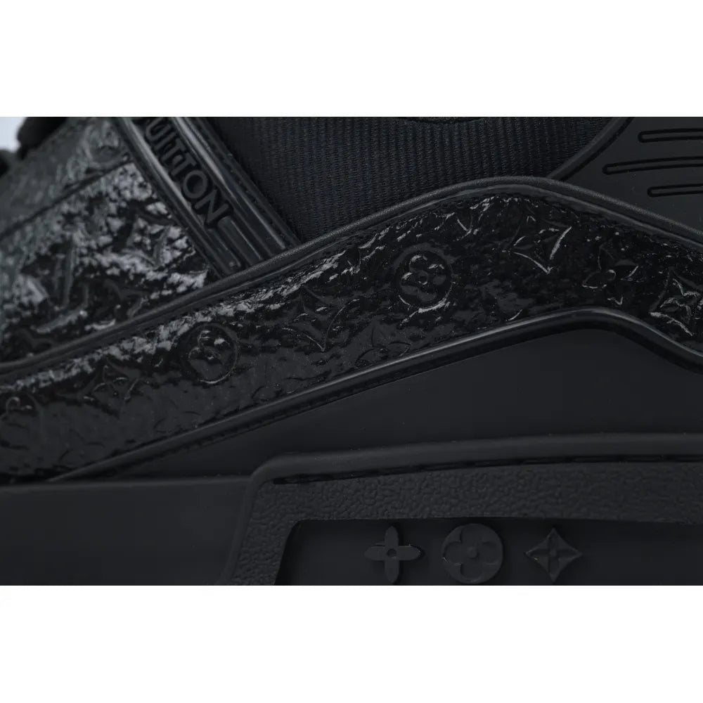 LV Black Lychee Patent Leather