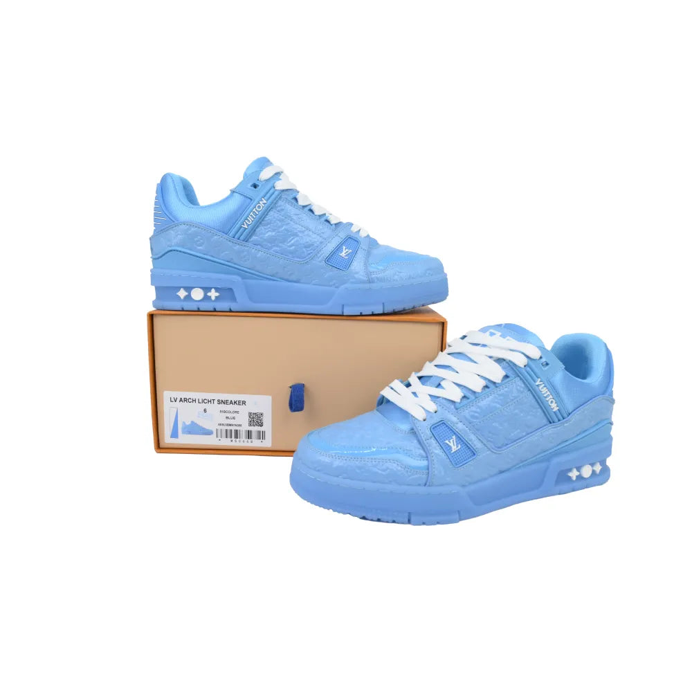 LV Blue Lychee Patent Leather