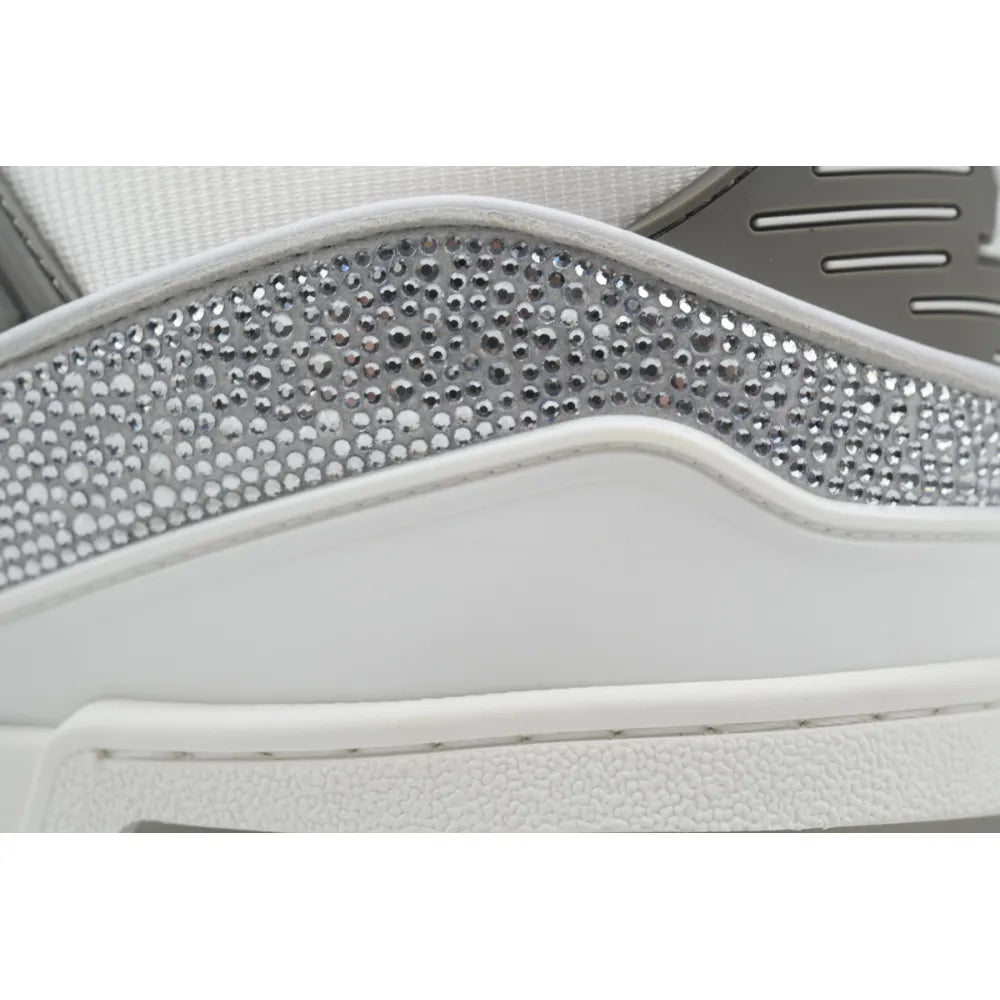 LV Grey White Swarovski