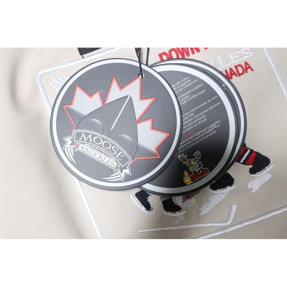 MK Men’s Balistic Bomber Zip-Up Fur Jacket White