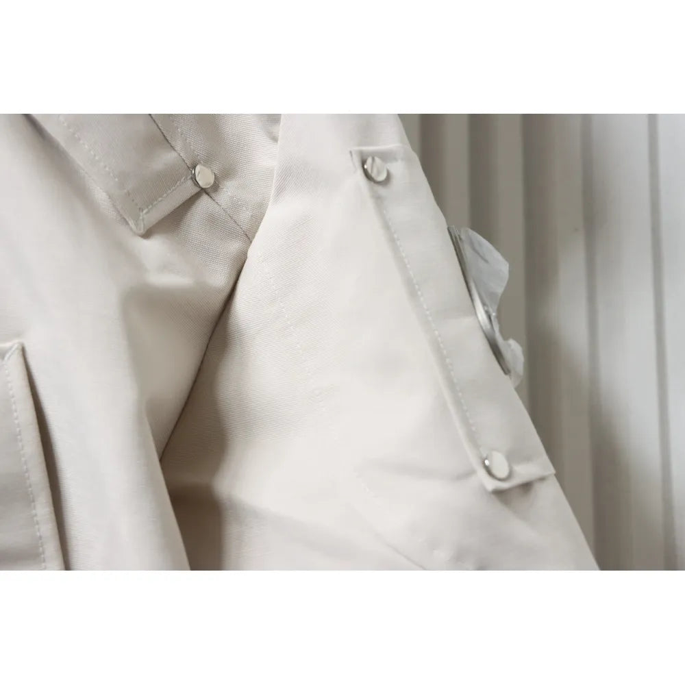 MK Men’s Balistic Bomber Zip-Up Fur Jacket White