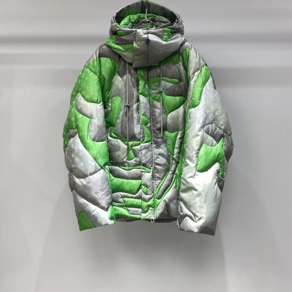 LV Jacket Patchworked Portrait Puffer